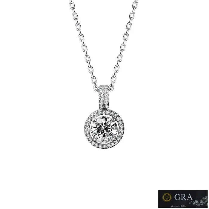 Mystic Flavia Berlin Solitaire MOISSANITE Princess Necklace Necklaces