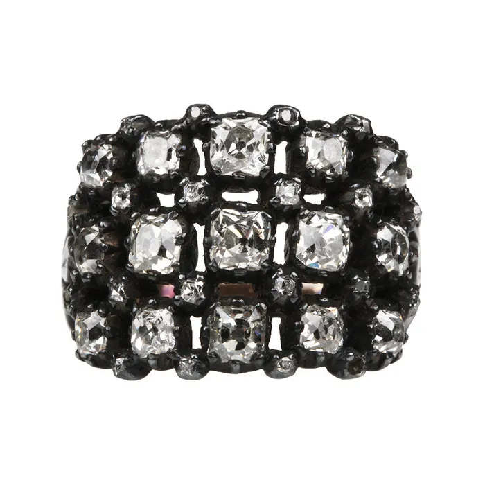 Bell Bird Antiques Georgian Old Mine Cut Diamond Ring Rings