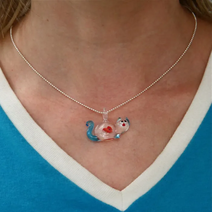 MuranoVitrum Necklaces Kitty Cat necklace