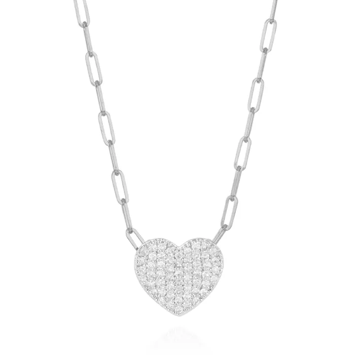Small Diamond Pav Heart Pendant Phillips House Necklaces