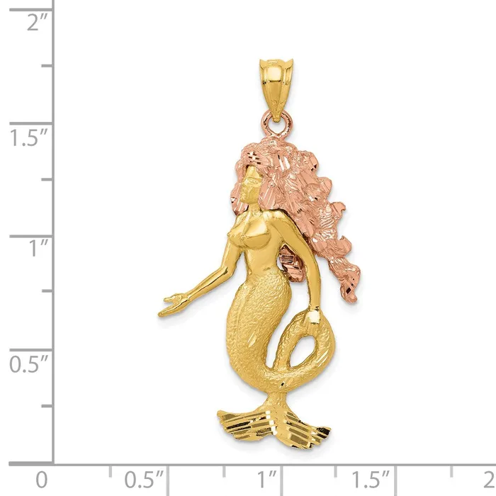 14k Twotone Gold Twotone Gold Mermaid Charm Goldia Rings