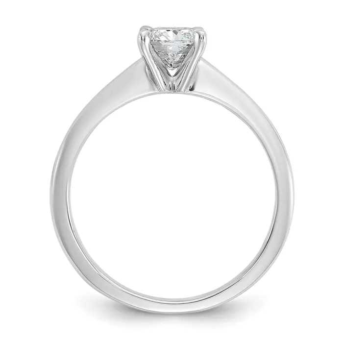14k White Gold 34 Ct Lab Grown Diamond VSSI G Cushion Solitare Engagement Ring Goldia Rings