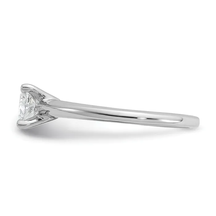 14k White Gold 34 Ct Lab Grown Diamond VSSI G Cushion Solitare Engagement Ring Goldia Rings