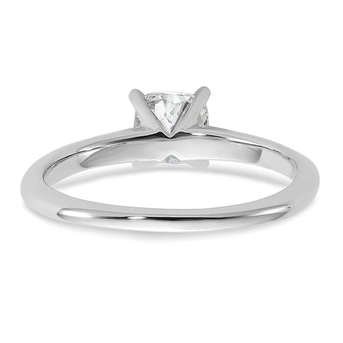14k White Gold 34 Ct Lab Grown Diamond VSSI G Cushion Solitare Engagement Ring Goldia Rings