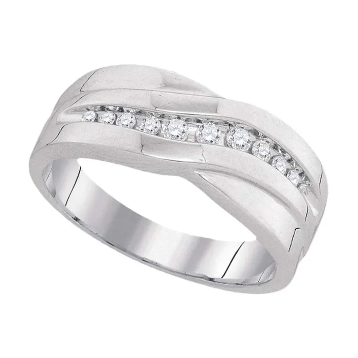 14k White Gold Round Diamond Single Row Wedding Band Ring 14 Cttw gndatlanta Rings 14k White Gold Round Diamond Single Row Wedding Band Ring 14 Cttw gndatlanta Rings