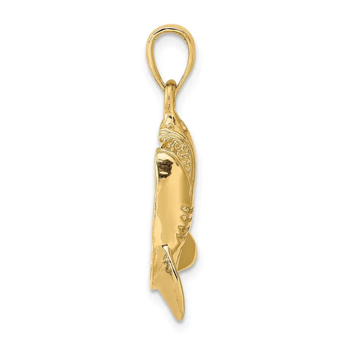 Charm Necklaces Goldia 14k Yellow Gold 2D Polished Shark Charm