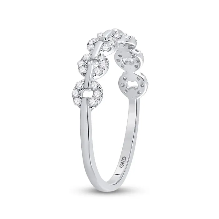 gndatlanta Rings 14k White Gold Round Diamond Stackable Band Ring 16 Cttw