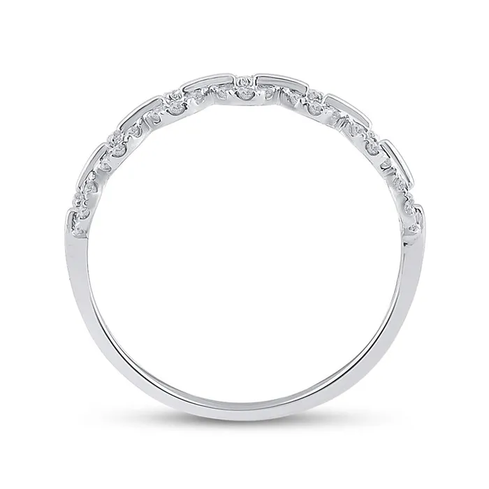 gndatlanta Rings 14k White Gold Round Diamond Stackable Band Ring 16 Cttw