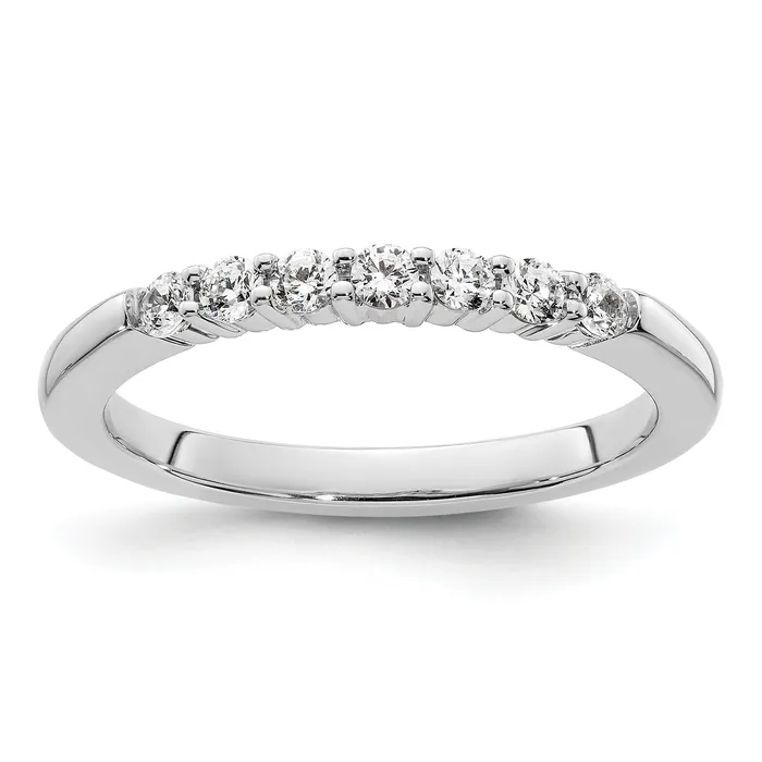 Goldia Rings 14K White Gold Lab Grown Diamond VSSI G Wedding Band Ring