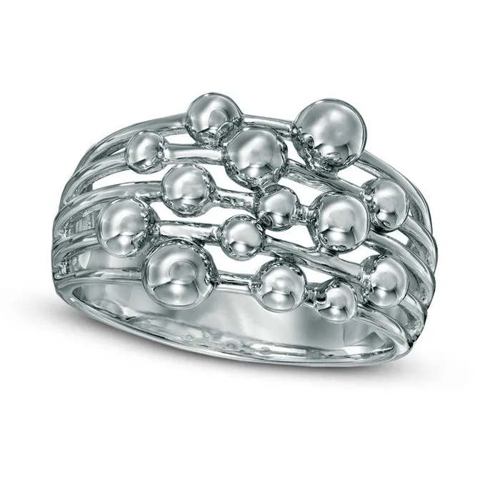 Goldia Rings MultiRow Ball Cluster Ring in Sterling Silver