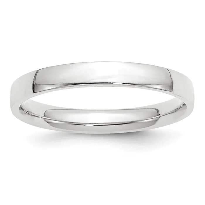 Goldia Rings Solid 18K White Gold 3mm Light Weight Comfort Fit MensWomens Wedding Band Ring Size 7 Goldia Rings Solid 18K White Gold 3mm Light Weight Comfort Fit MensWomens Wedding Band Ring Size 7