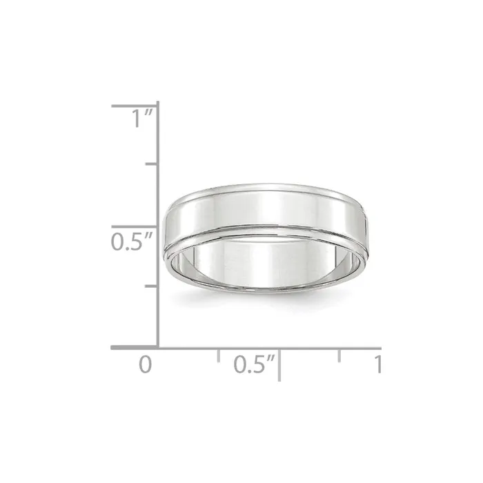 Goldia Solid 14K White Gold 6mm Flat with Step Edge MensWomens Wedding Band Ring Size 14 Rings Goldia Solid 14K White Gold 6mm Flat with Step Edge MensWomens Wedding Band Ring Size 14 Rings