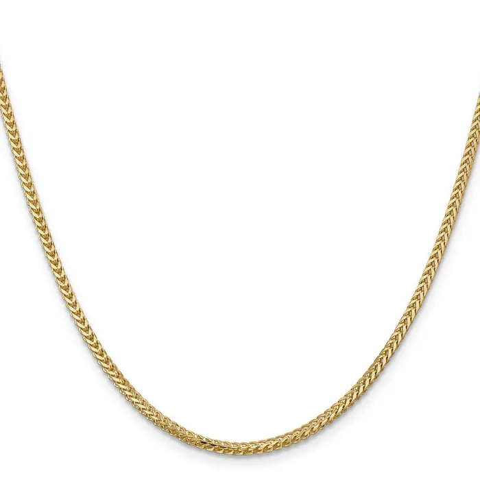 MDS Necklaces 14K Yellow Gold 16 inch 2mm Franco with Lobster Clasp Chain Necklace MDS Necklaces 14K Yellow Gold 16 inch 2mm Franco with Lobster Clasp Chain Necklace