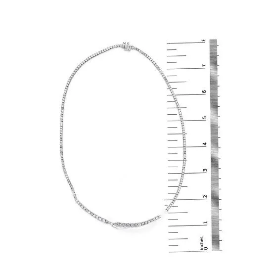 Original Haus of Brilliance 14K White Gold 100 Cttw Graduated LabGrown Diamond Tennis Necklace FG Color VS2SI1 18 Inches JMS always Necklaces Original Haus of Brilliance 14K White Gold 100 Cttw Graduated LabGrown Diamond Tennis Necklace FG Color VS2SI1 18 Inches JMS always Necklaces