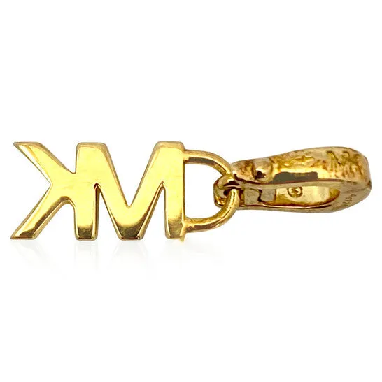 Original Michael Kors 14k GoldPlated Sterling Silver Mott Logo Charm JMS always Rings Original Michael Kors 14k GoldPlated Sterling Silver Mott Logo Charm JMS always Rings