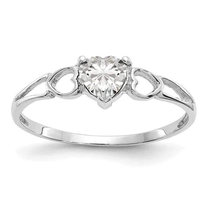 Rings 14k White Gold Topaz Birthstone Ring Goldia