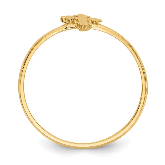 Rings 14K Yellow Gold Polished Cross Ring Goldia