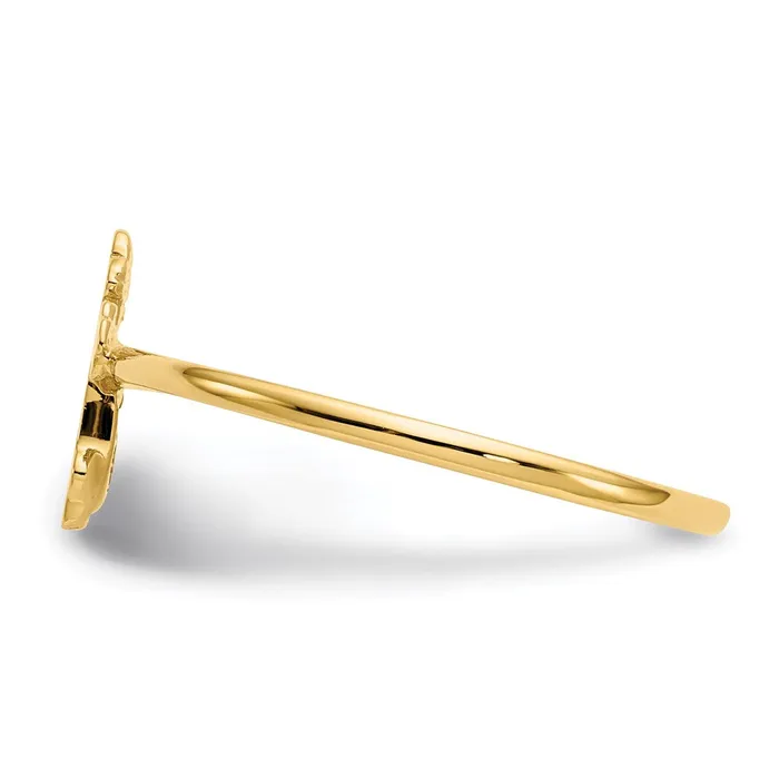 Rings 14K Yellow Gold Polished Cross Ring Goldia
