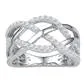 Rings gndatlanta 10k White Gold Round Diamond Woven Crossover Band Ring 13 Cttw Rings gndatlanta 10k White Gold Round Diamond Woven Crossover Band Ring 13 Cttw