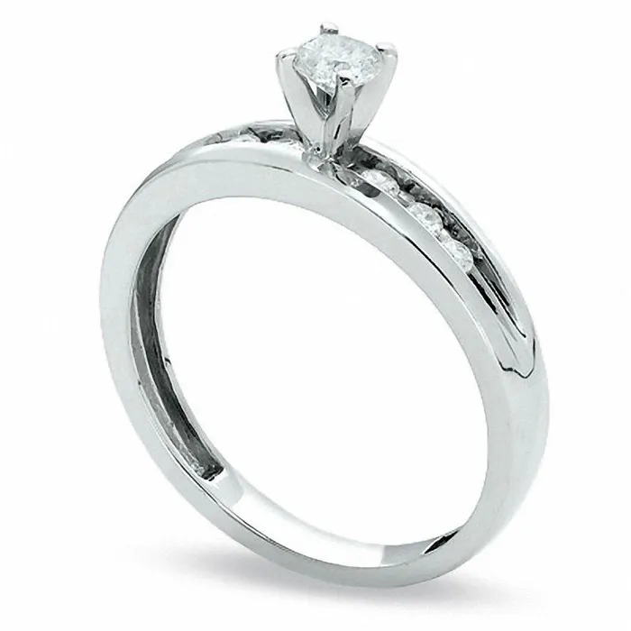 Rings Goldia 033 CT TW Natural Diamond Engagement Ring in Solid 10K White Gold Rings Goldia 033 CT TW Natural Diamond Engagement Ring in Solid 10K White Gold
