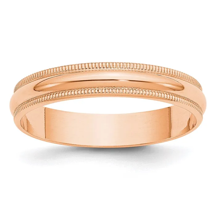 Rings Goldia Solid 14K Yellow Gold Rose Gold 4mm Light Weight Milgrain Half Round MensWomens Wedding Band Ring Size 14 Rings Goldia Solid 14K Yellow Gold Rose Gold 4mm Light Weight Milgrain Half Round MensWomens Wedding Band Ring Size 14