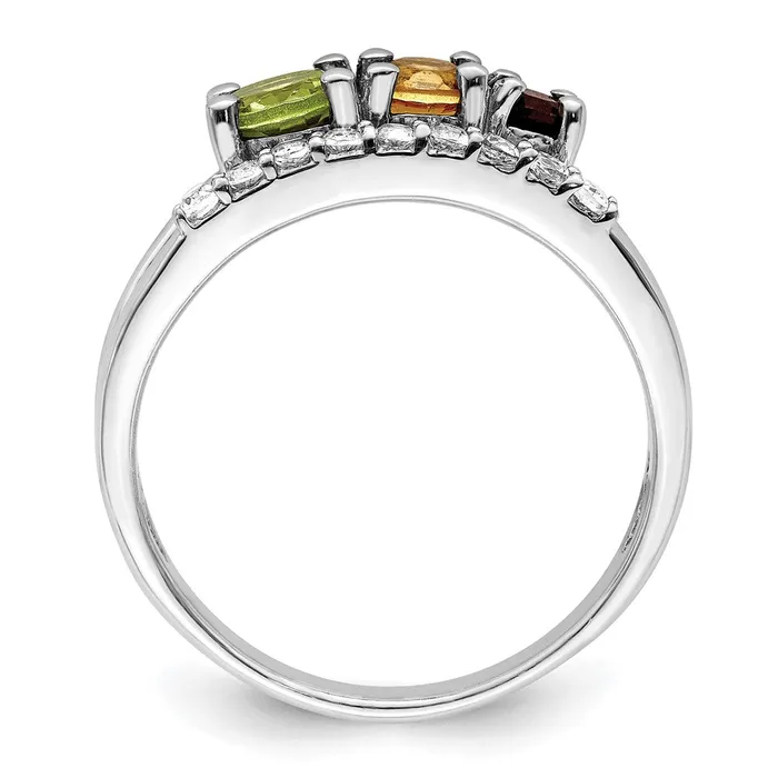 Rings Goldia Sterling Silver RHplated 102tw PECIGAWT Bypass Ring