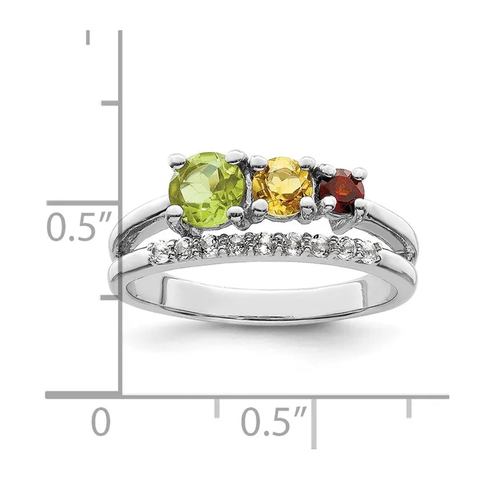 Rings Goldia Sterling Silver RHplated 102tw PECIGAWT Bypass Ring