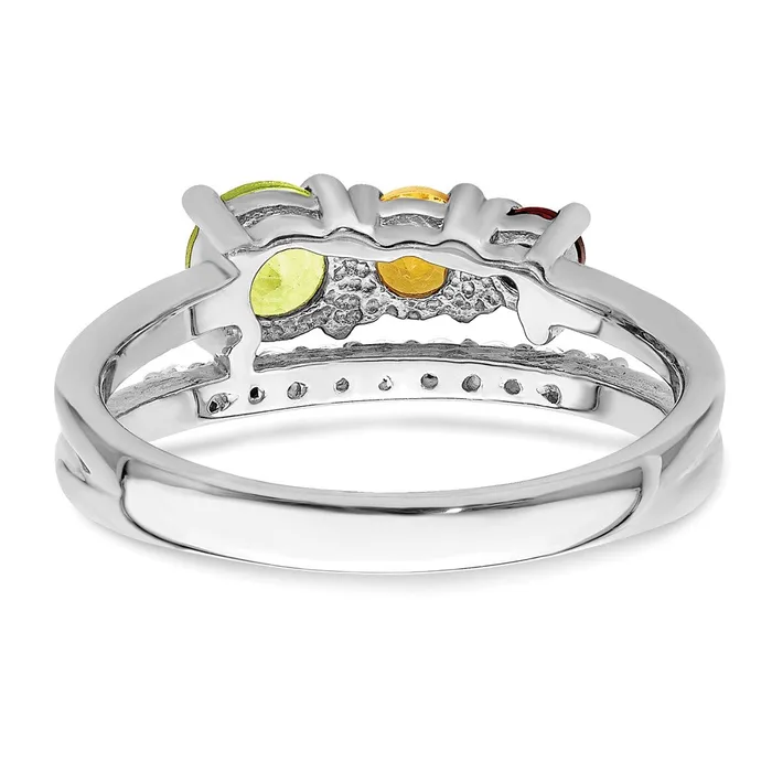 Rings Goldia Sterling Silver RHplated 102tw PECIGAWT Bypass Ring