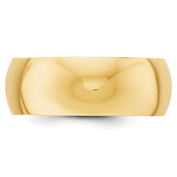 Solid 18K Yellow Gold 8mm Half Round MensWomens Wedding Band Ring Size 14 Goldia Rings Solid 18K Yellow Gold 8mm Half Round MensWomens Wedding Band Ring Size 14 Goldia Rings