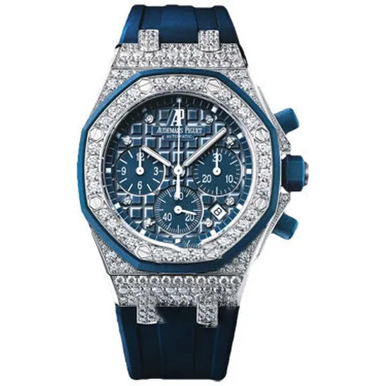 Watches JMS always Original Audemars Piguet Royal Oak Offshore Chronograph Blue Dial Diamond Ladies Watch 26092CKZZD021CA01 Watches JMS always Original Audemars Piguet Royal Oak Offshore Chronograph Blue Dial Diamond Ladies Watch 26092CKZZD021CA01