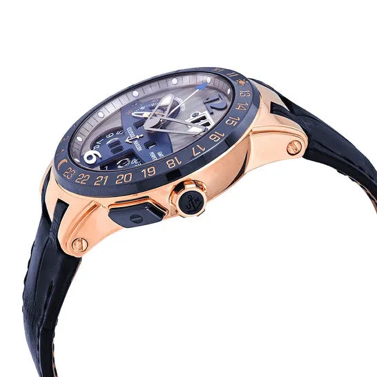 Watches JMS always Original Ulysse Nardin El Toro GMT Silver Dial 18kt Rose Gold Blue Leather Mens Watch 32600 Watches JMS always Original Ulysse Nardin El Toro GMT Silver Dial 18kt Rose Gold Blue Leather Mens Watch 32600
