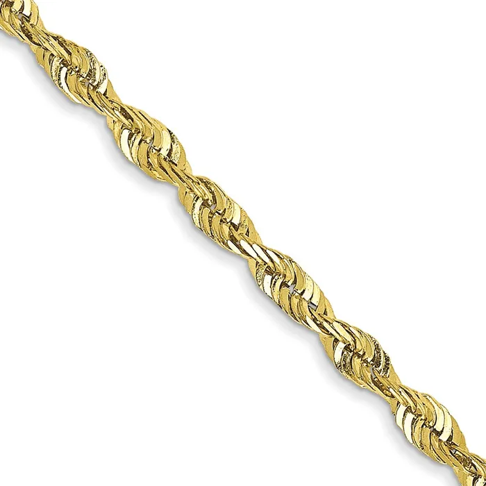 10k 225mm ExtraLight Diamond Cut Rope Chain TreasureFineJewelers Necklaces 10k 225mm ExtraLight Diamond Cut Rope Chain TreasureFineJewelers Necklaces