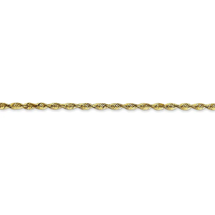 10k 225mm ExtraLight Diamond Cut Rope Chain TreasureFineJewelers Necklaces