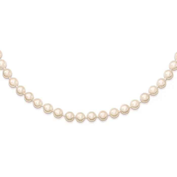 14k 56mm Round White Gold Saltwater Akoya Cultured Pearl Necklace TreasureFineJewelers Necklaces 14k 56mm Round White Gold Saltwater Akoya Cultured Pearl Necklace TreasureFineJewelers Necklaces