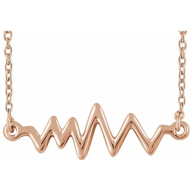 14K Rose Heartbeat 1618 Necklace TreasureFineJewelers Necklaces