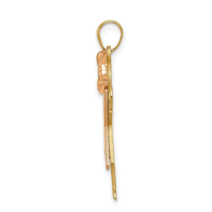 14k Twotone AAA Diamond Kid Pendant TreasureFineJewelers Rings
