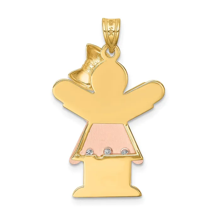 14k Twotone AAA Diamond Kid Pendant TreasureFineJewelers Rings