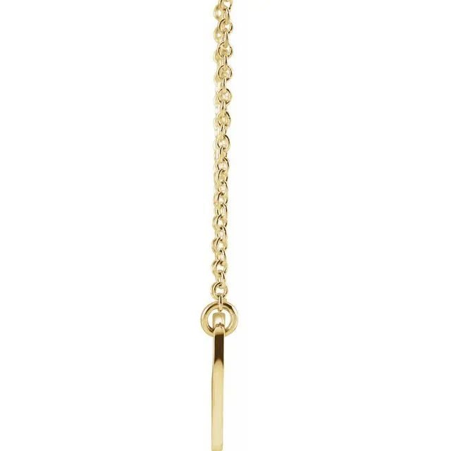 14K Yellow 02 CTW Diamond Heart Cross 1618 Necklace TreasureFineJewelers Necklaces