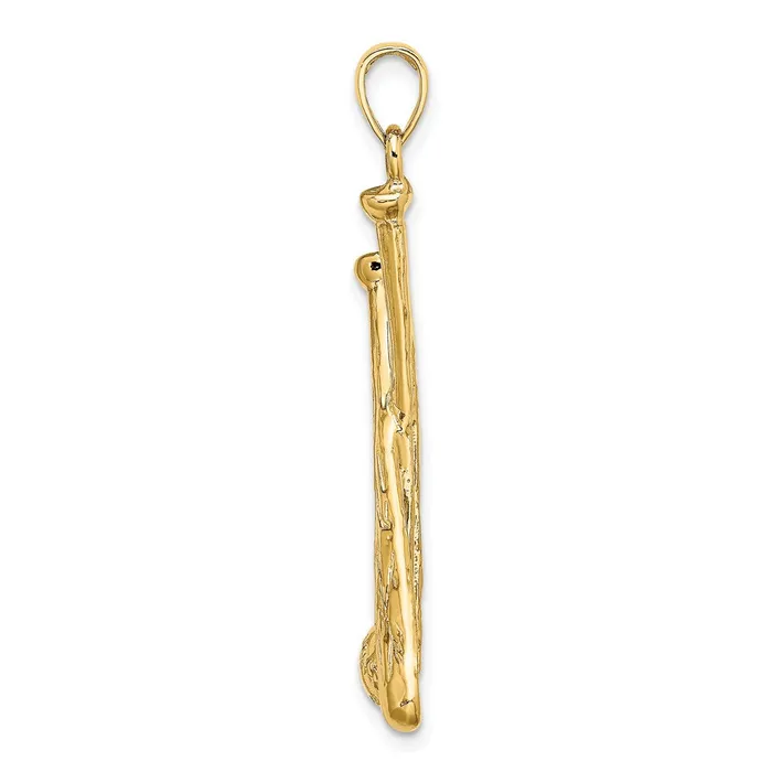 Charm Necklaces 14K 2D Baseball Bats and Ball Charm TreasureFineJewelers