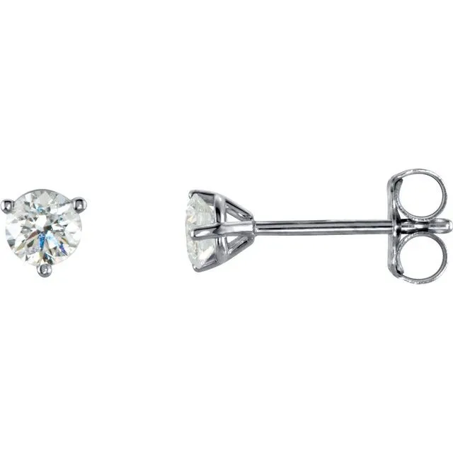 Earrings 14K White 13 CTW Diamond Stud Earrings TreasureFineJewelers