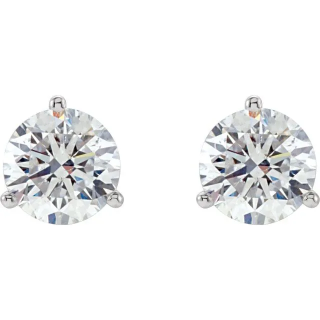 Earrings 14K White Gold 15 CTW Natural Diamond Stud Earrings TreasureFineJewelers