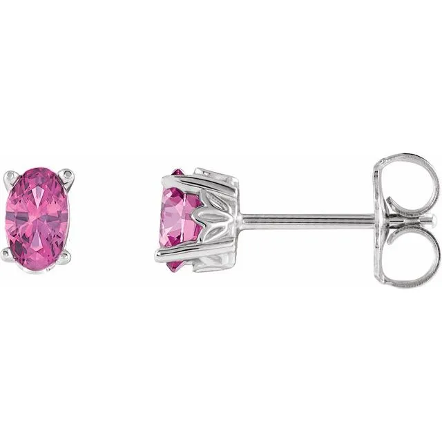 Earrings 14K White Gold Natural Pink Tourmaline Earrings TreasureFineJewelers Earrings 14K White Gold Natural Pink Tourmaline Earrings TreasureFineJewelers