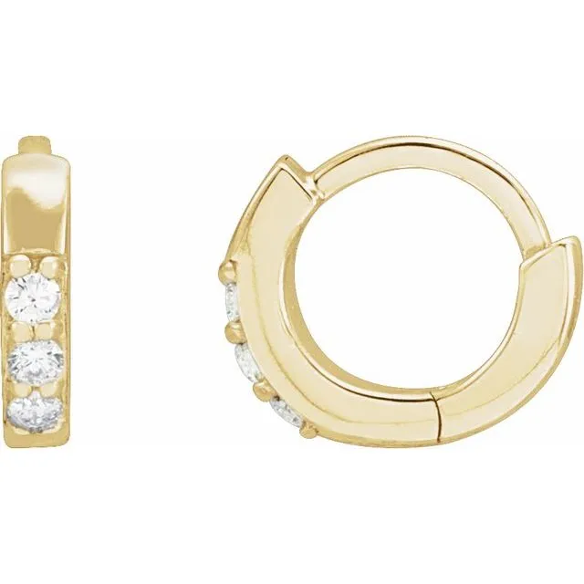Earrings TreasureFineJewelers 14K Yellow Gold 05 CTW Natural Diamond 8 mm Huggie Earrings Earrings TreasureFineJewelers 14K Yellow Gold 05 CTW Natural Diamond 8 mm Huggie Earrings