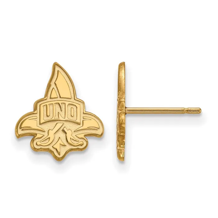 Earrings TreasureFineJewelers 14K Yellow Gold University of New Orleans Small Post Earrings Earrings TreasureFineJewelers 14K Yellow Gold University of New Orleans Small Post Earrings