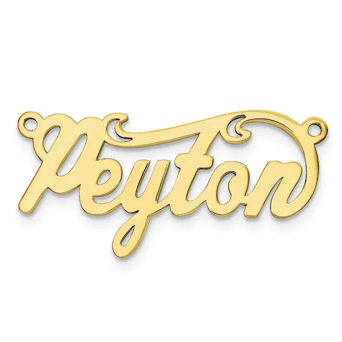 Necklaces 10K Polished Name Plate TreasureFineJewelers