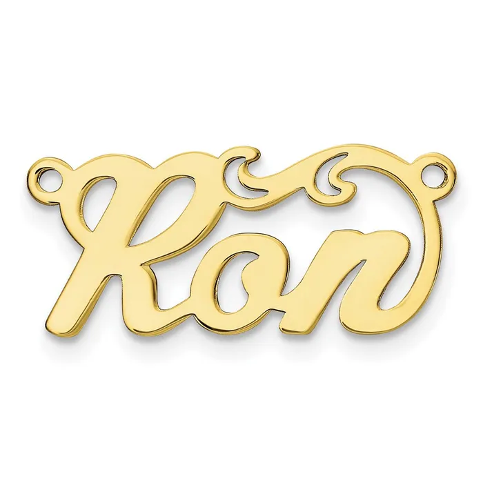 Necklaces 10K Polished Name Plate TreasureFineJewelers