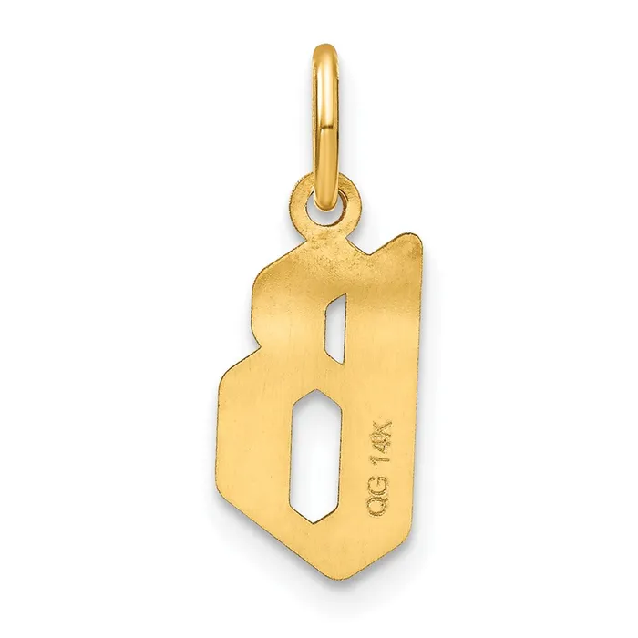 Necklaces 14k Yellow Gold Letter B Initial Pendant TreasureFineJewelers