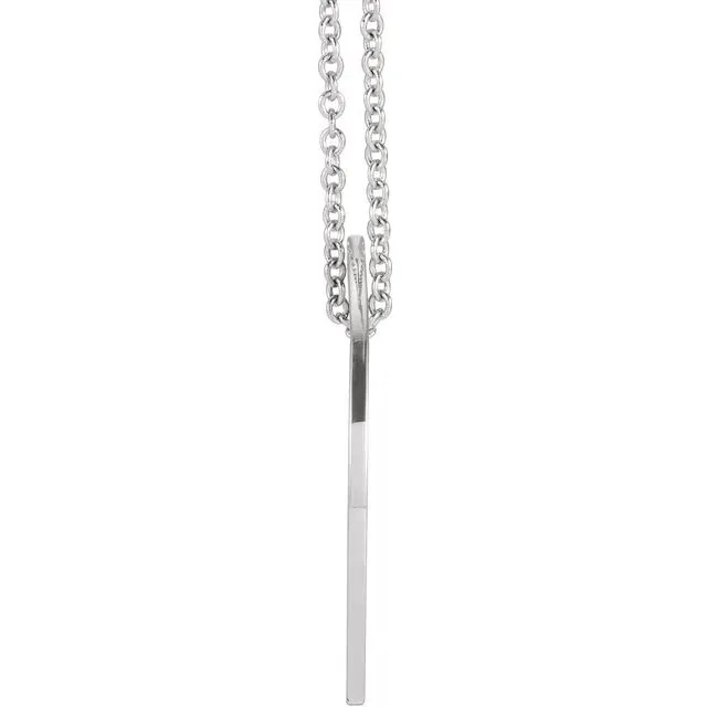 Necklaces TreasureFineJewelers Sterling Silver Engravable Pierced Loop 1618 Necklace