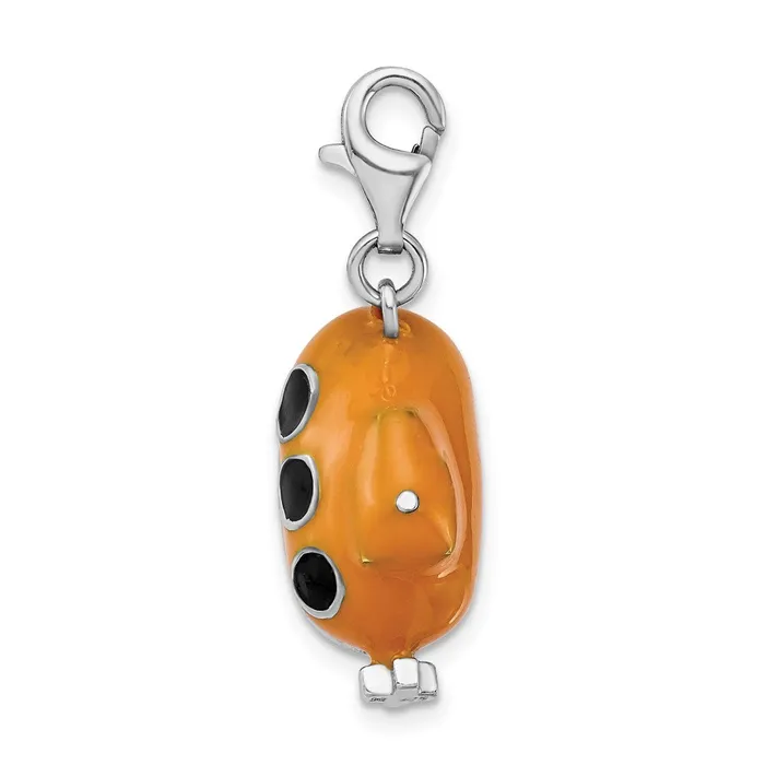 Rings TreasureFineJewelers Sterling Silver Amore La Vita Rhodiumpl 3D Enameled Submarine Charm