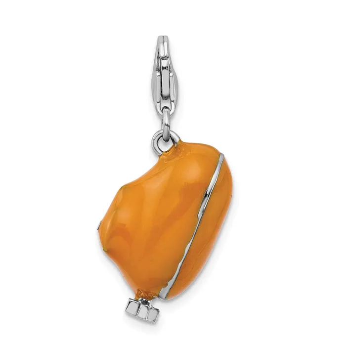 Rings TreasureFineJewelers Sterling Silver Amore La Vita Rhodiumpl 3D Enameled Submarine Charm